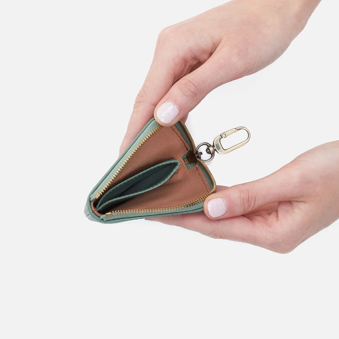 Cass Small Pouch In Pebbled Leather - Ivy sold by HOBO product image thumbnail 2