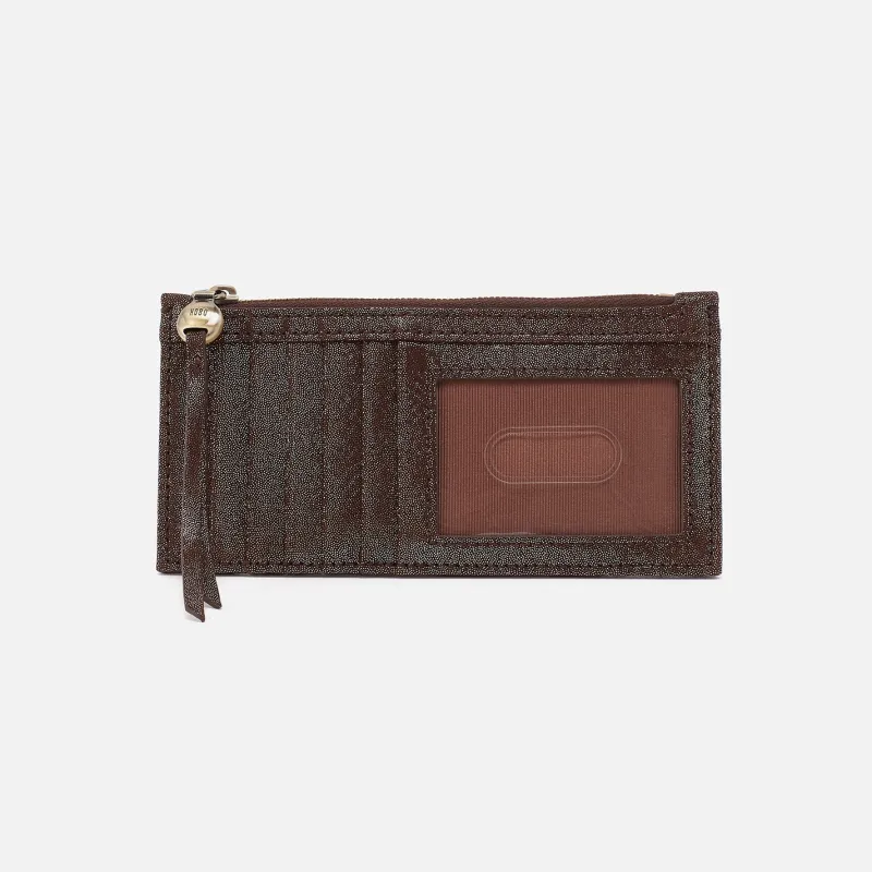 Carte Card Case In Metallic Leather - Coffee Galaxy sold by HOBO