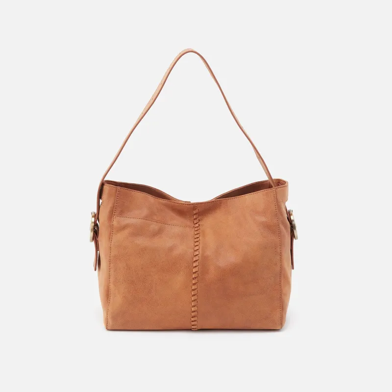 Render Shoulder Bag In Buffed Leather - Whiskey sold by HOBO