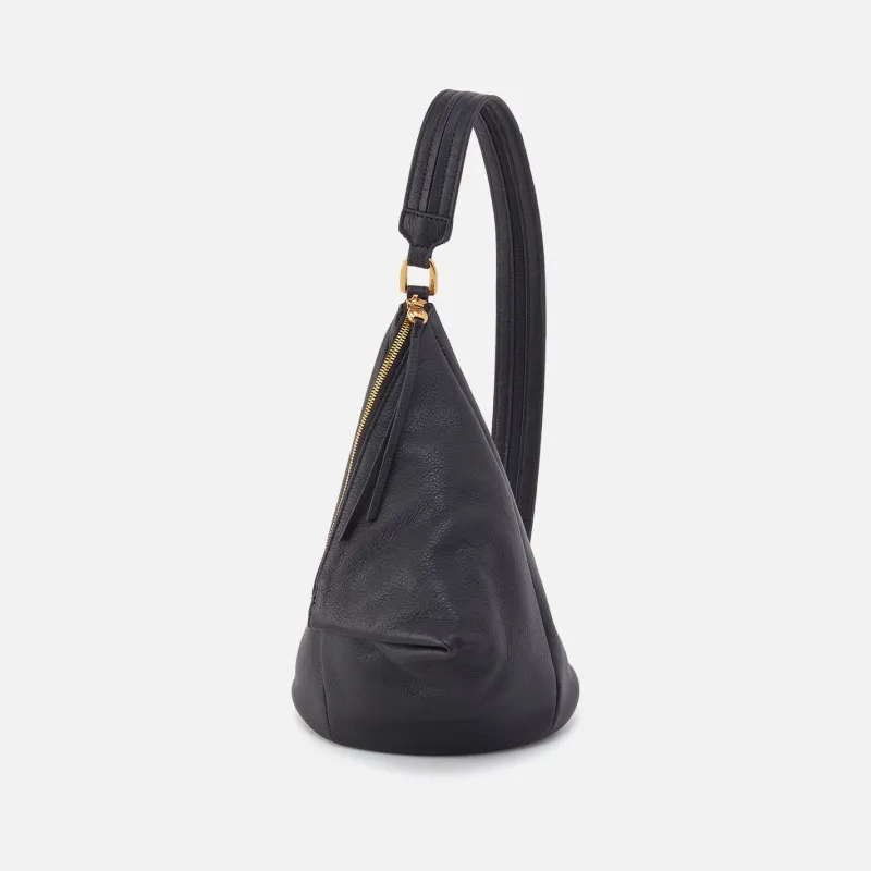 Sway Small Sling In Pebbled Leather - Black sold by HOBO