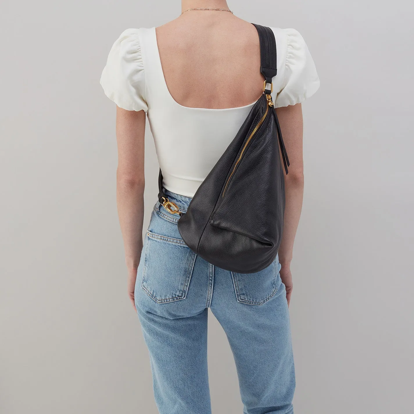 Sway Convertible Sling In Pebbled Leather - Black sold by HOBO product image thumbnail 4
