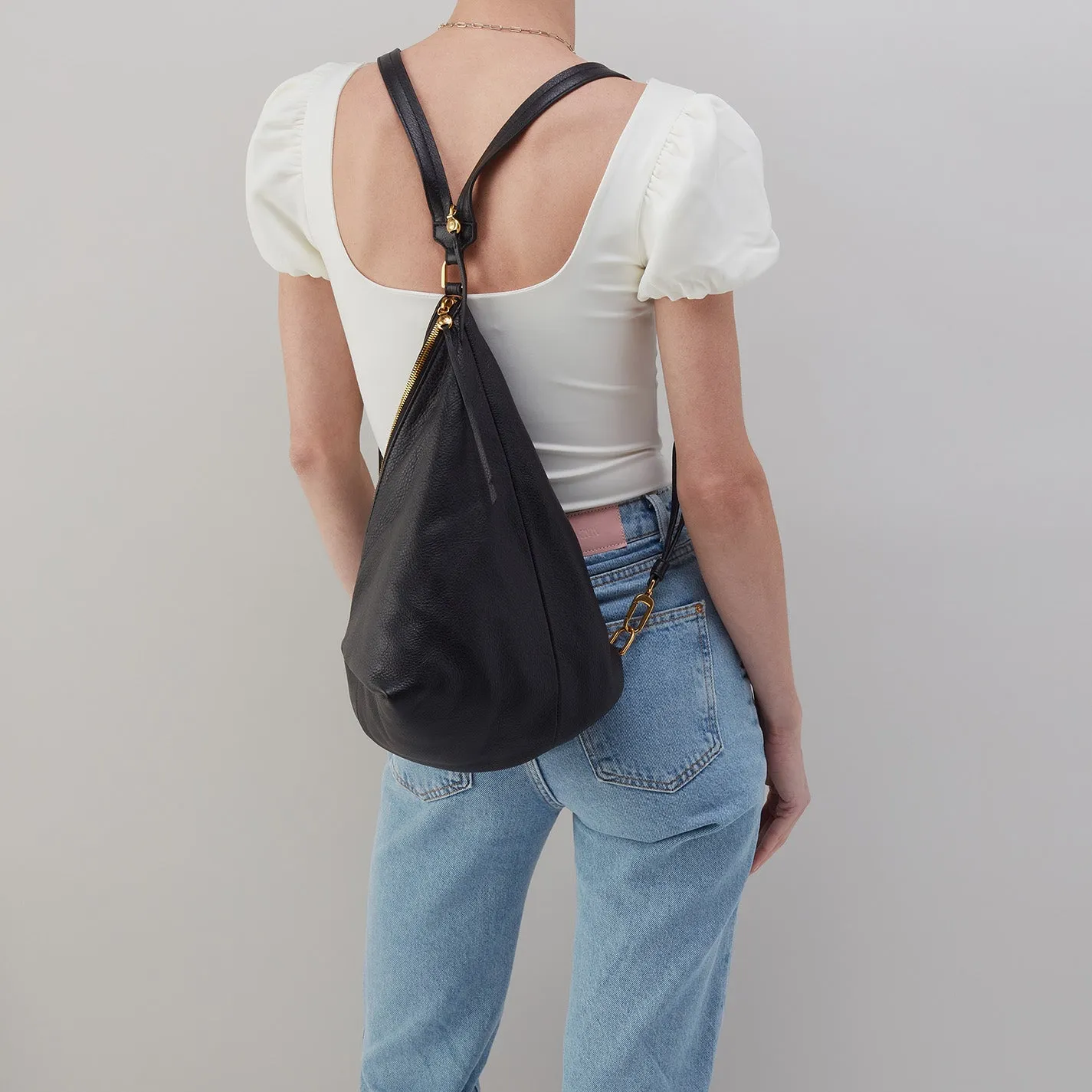 Sway Convertible Sling In Pebbled Leather - Black sold by HOBO product image thumbnail 2