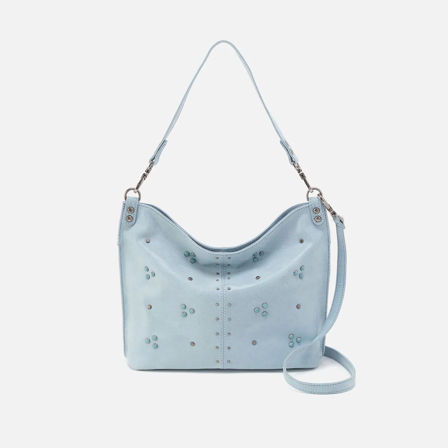Pier Shoulder Bag In Buffed Leather - Sky sold by HOBO