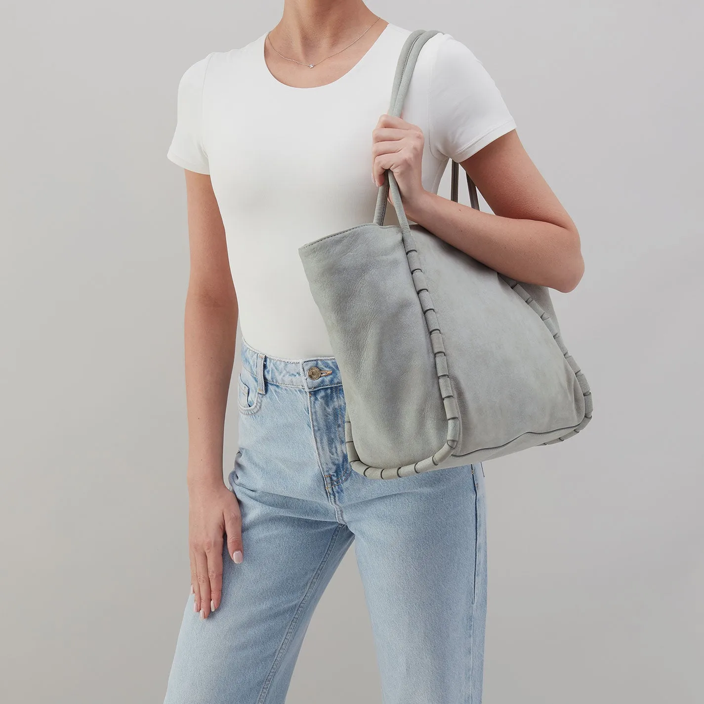 Phoebe Tote In Buffed Leather - Misty Harbor sold by HOBO product image thumbnail 3