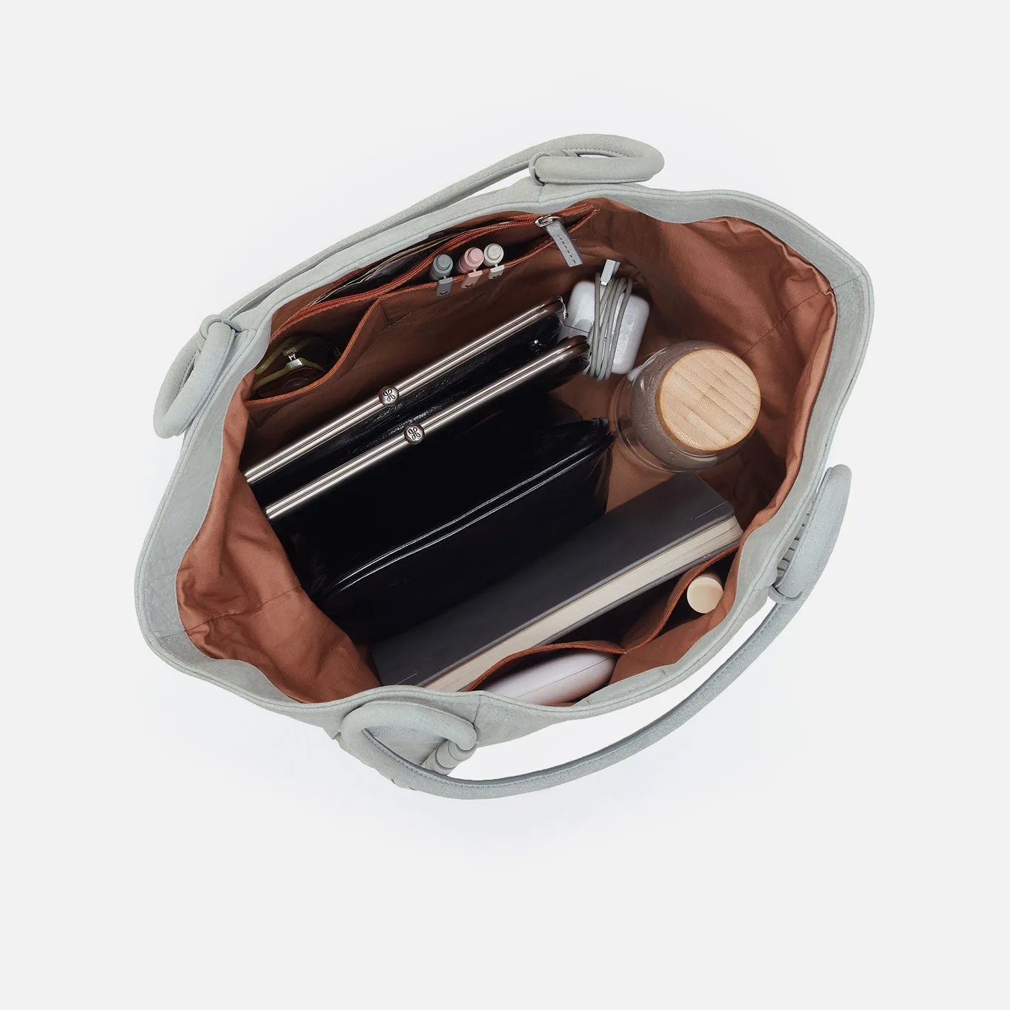 Phoebe Tote In Buffed Leather - Misty Harbor sold by HOBO product image thumbnail 4