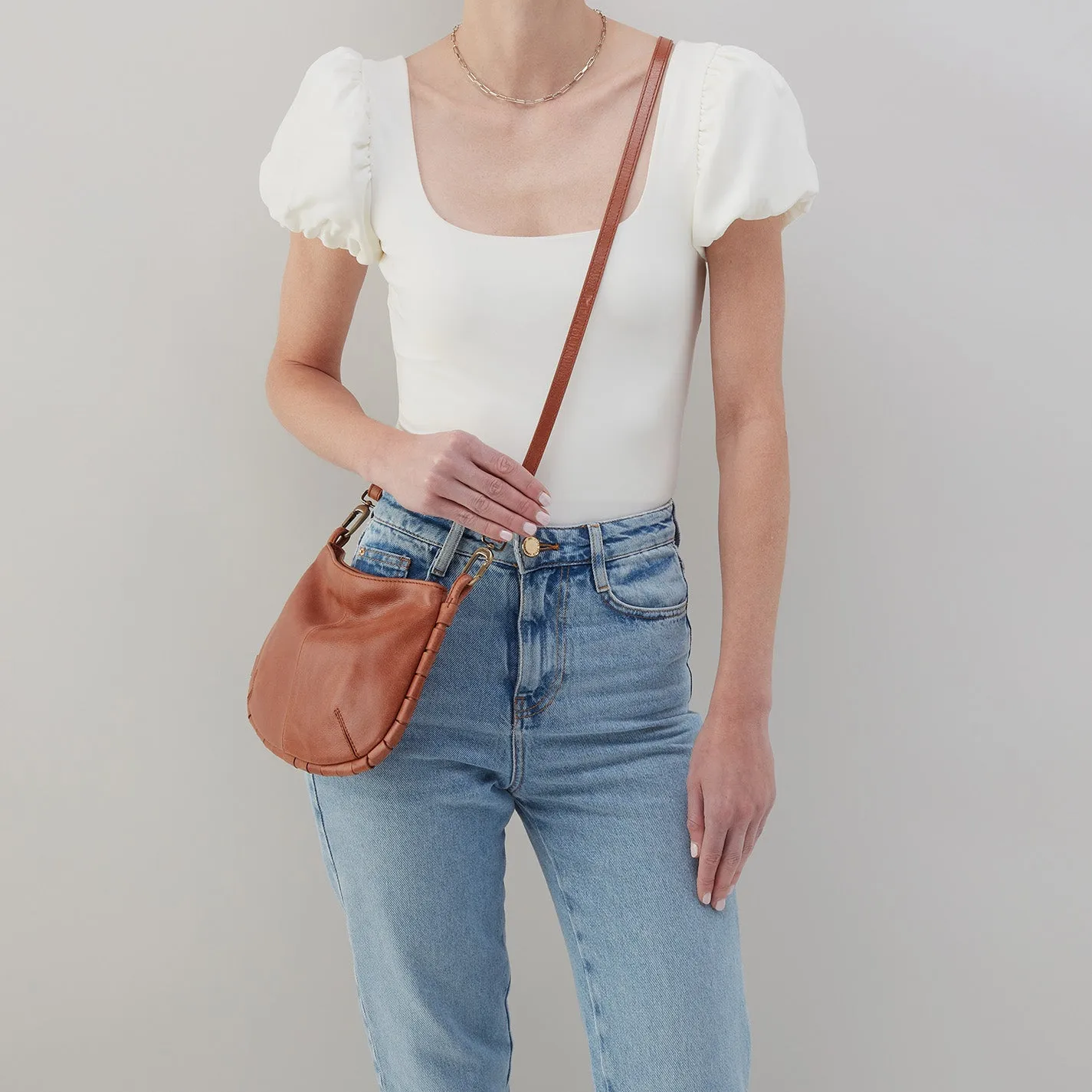 Phoebe Crossbody In Smooth Leather - Saddle sold by HOBO product image thumbnail 2