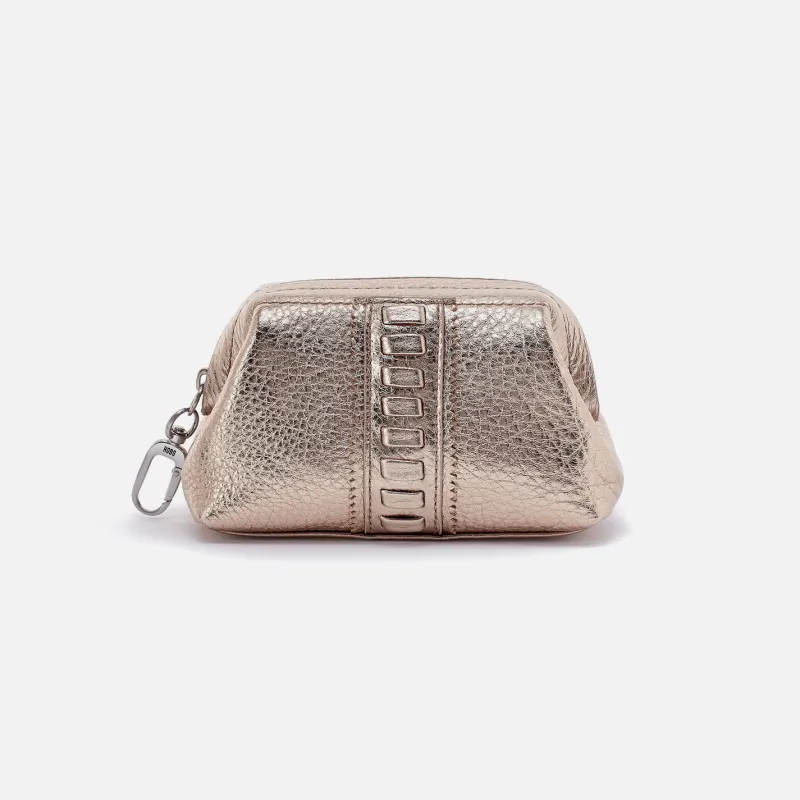 Nila Pouch In Metallic Leather - Cameo Quartz sold by HOBO
