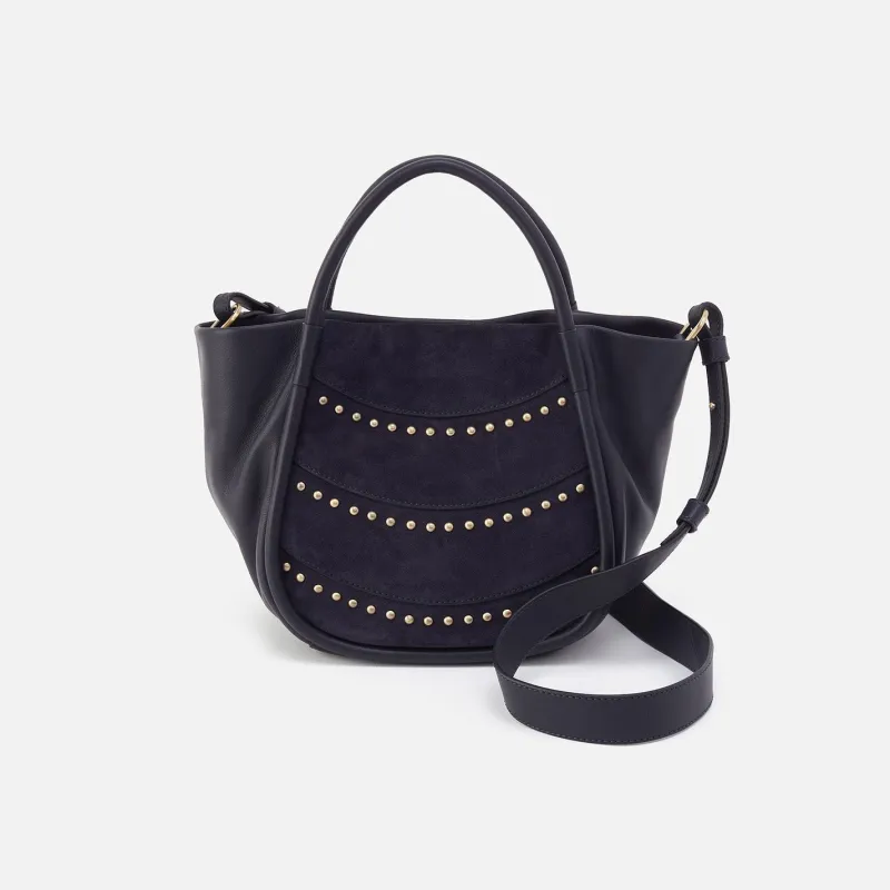 Margot Satchel In Smooth Leather - Navy sold by HOBO