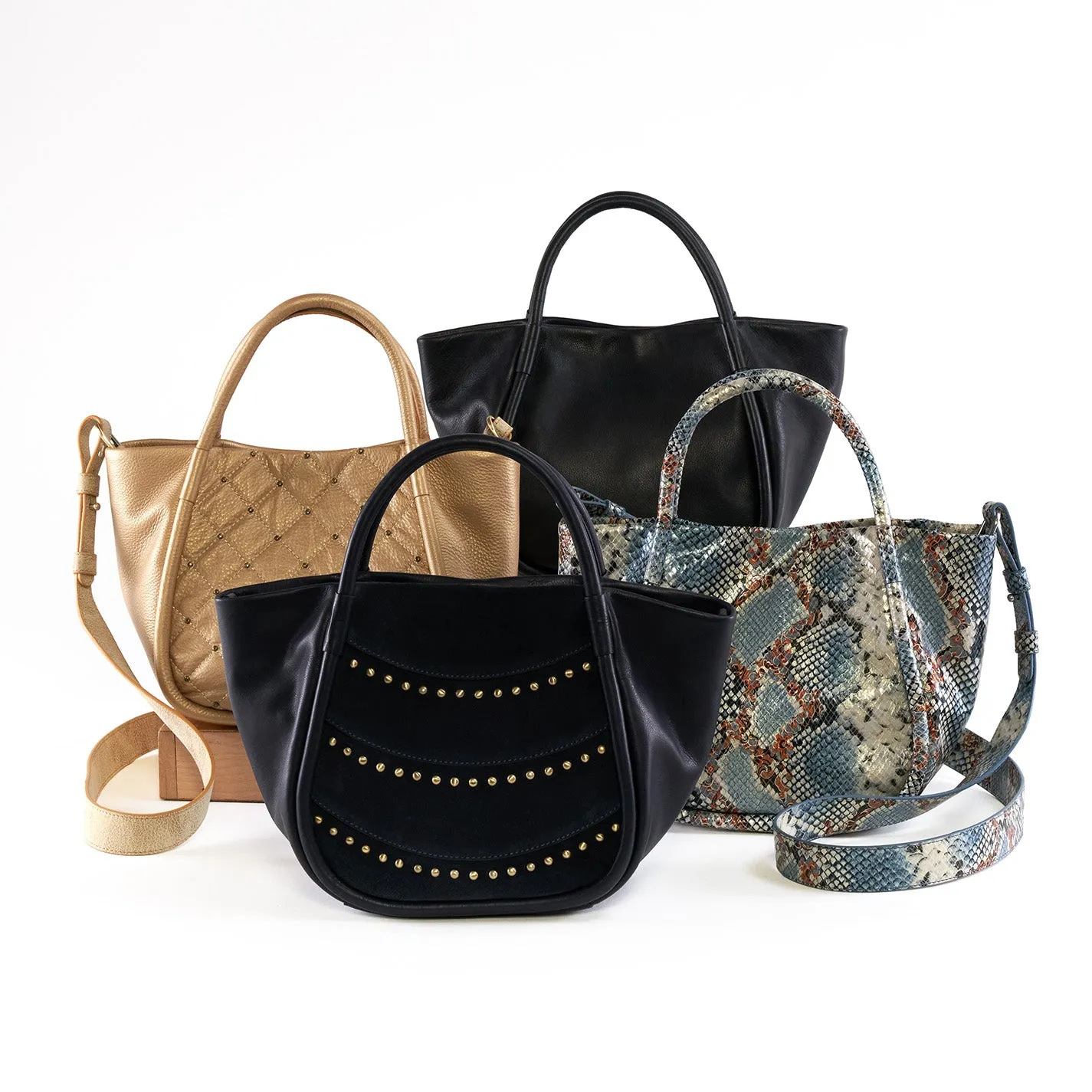 Margot Satchel In Pebbled Metallic Leather - Dusty Gold sold by HOBO product image thumbnail 2