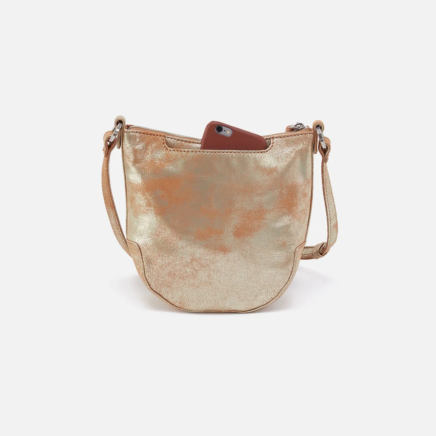 Lexi Crossbody In Pebbled Leather - Saddle Stardust sold by HOBO product image thumbnail 4