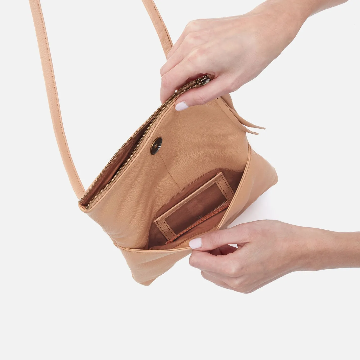 Grant Small Crossbody In Pebbled Leather - Porcini sold by HOBO product image thumbnail 3