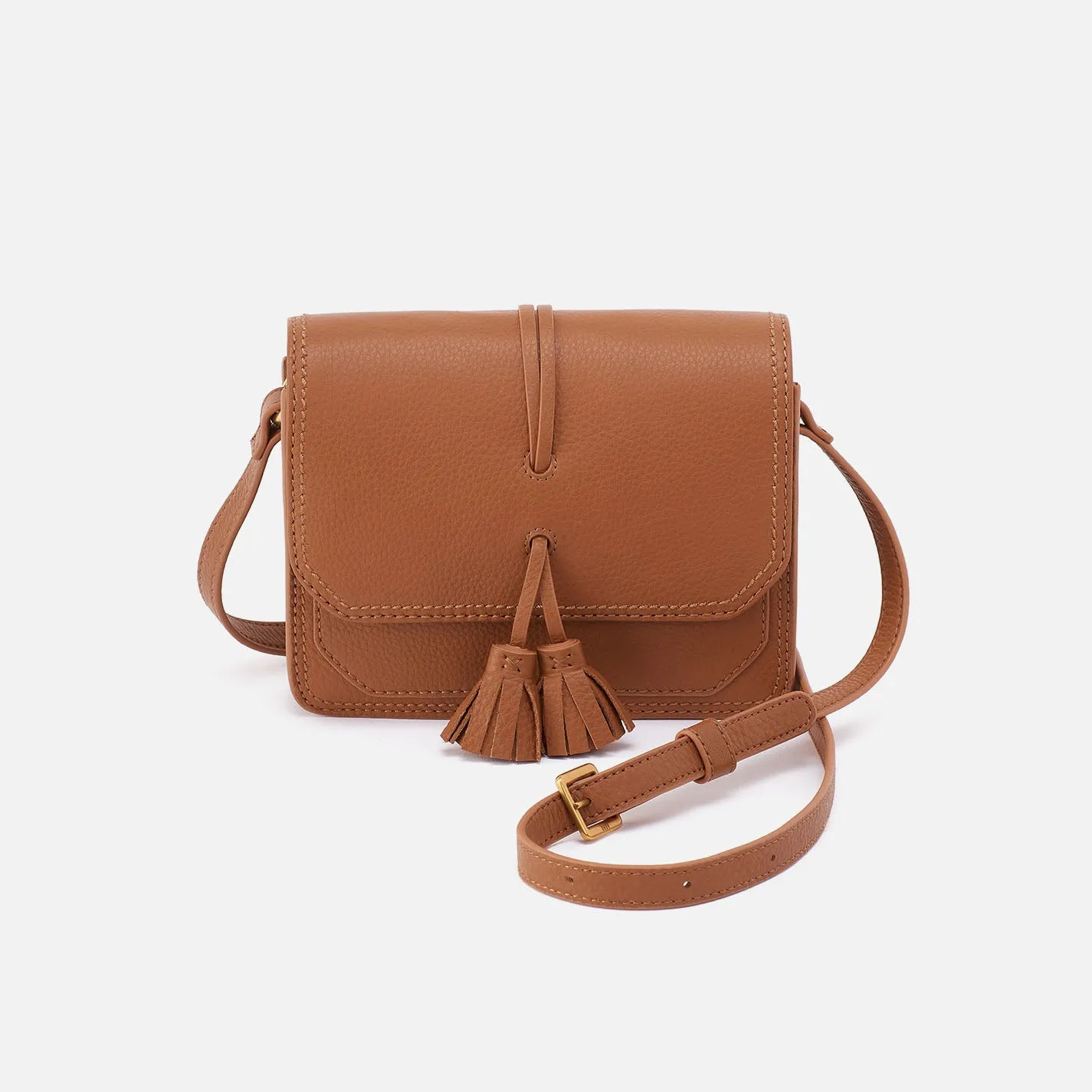 Eden Small Crossbody In Pebbled Leather - Warm Honey sold by HOBO