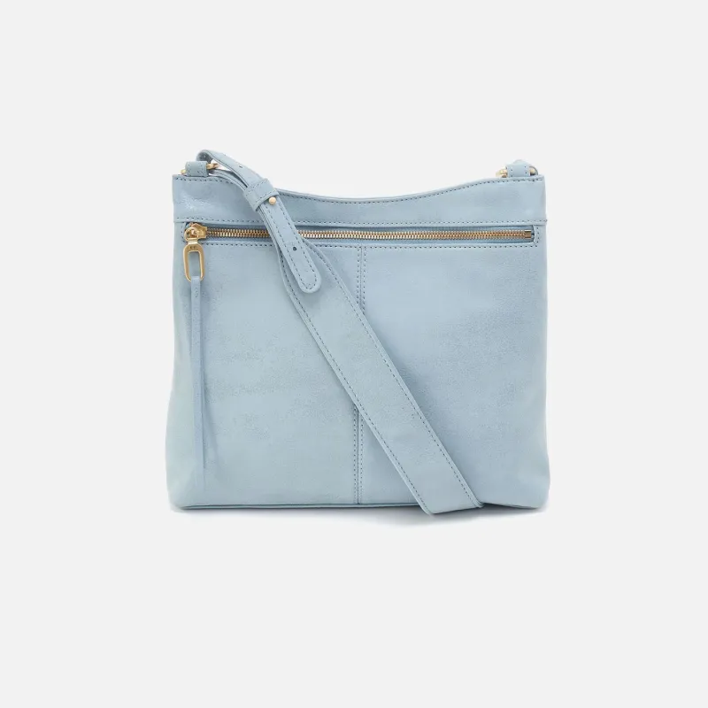 Cambel Crossbody In Buffed Leather - Sky sold by HOBO