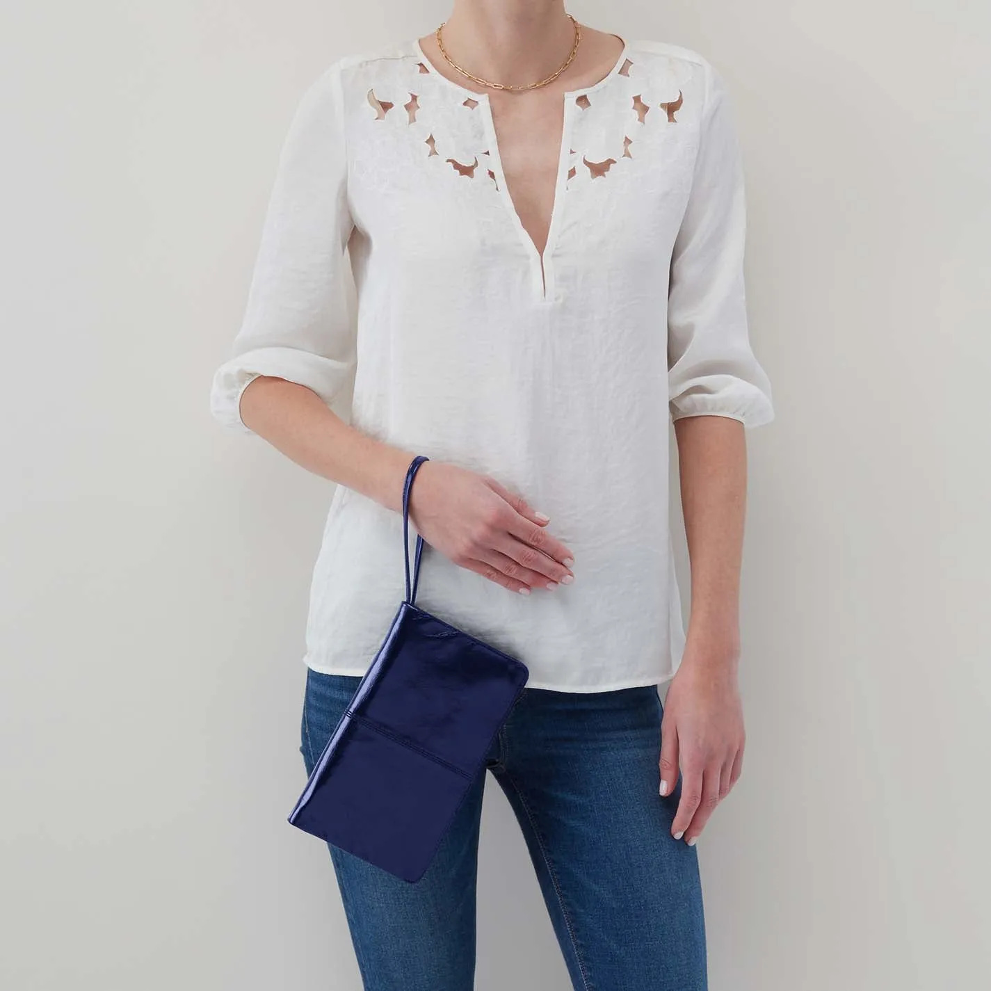 Evolve Wristlet in Polished Leather - Winter Violet sold by HOBO product image thumbnail 2