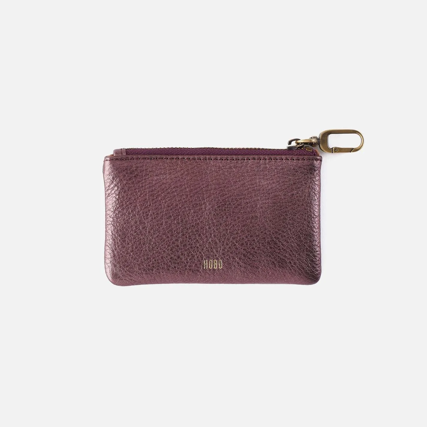 Sentiment Pouch in Metallic Leather - Frosted Plum sold by HOBO product image thumbnail 2