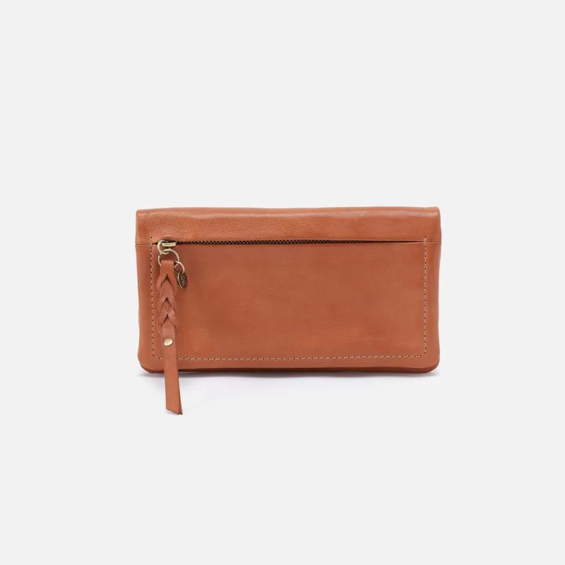 Lumen Continental Wallet in Washed Leather - Harvest Wheat sold by HOBO