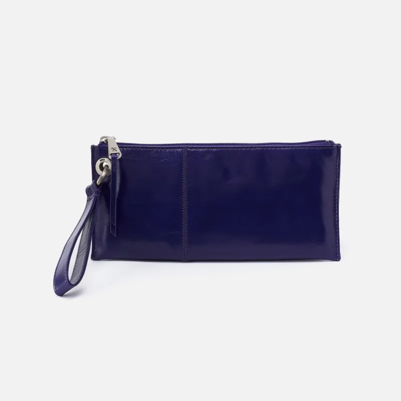 Vida Wristlet in Polished Leather - Winter Violet sold by HOBO