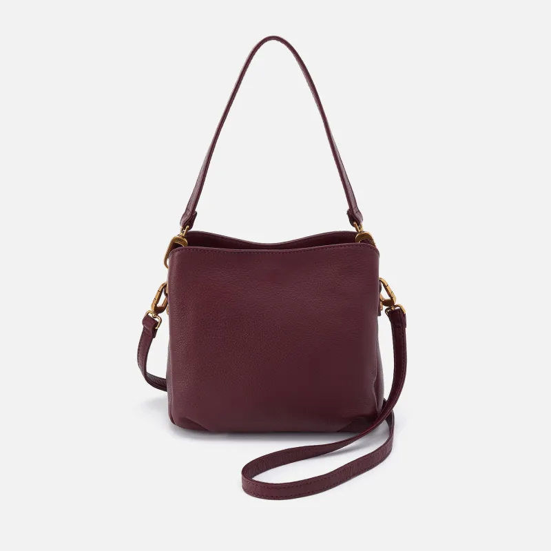 Starr Convertible Shoulder Bag in Pebbled Leather - Mulberry Glaze made by HOBO