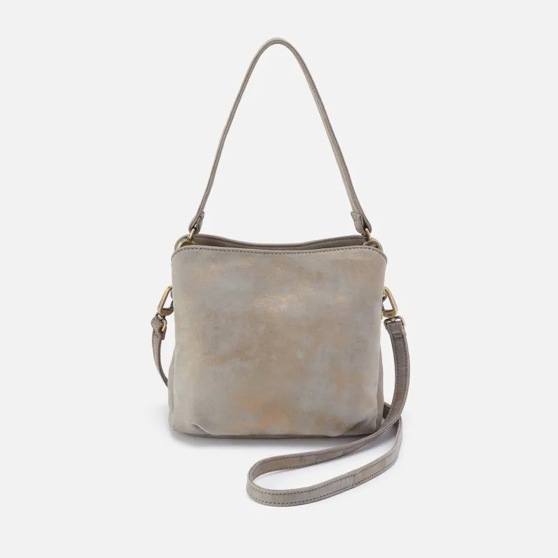 Starr Convertible Shoulder Bag in Nubuck Leather - Golden Granite sold by HOBO