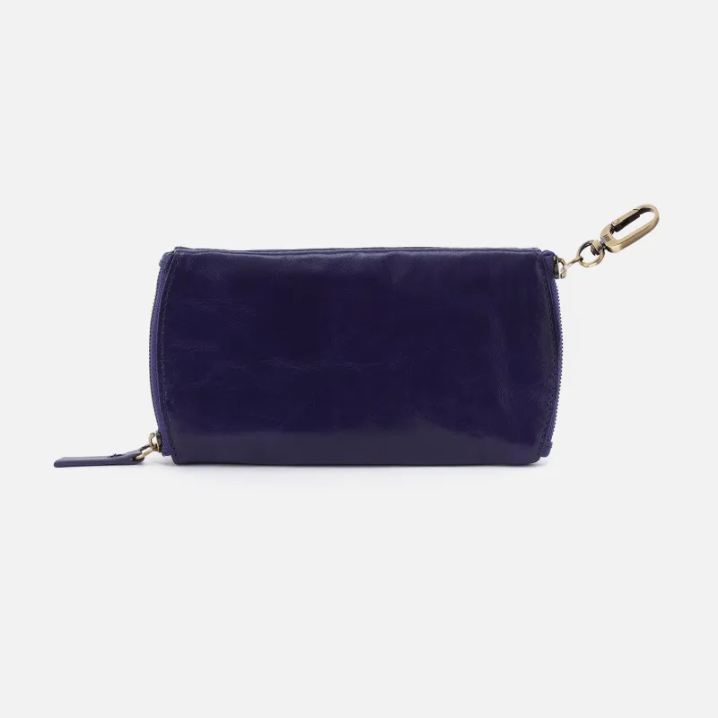 Spark Double Eyeglass Case in Polished Leather - Winter Violet sold by HOBO