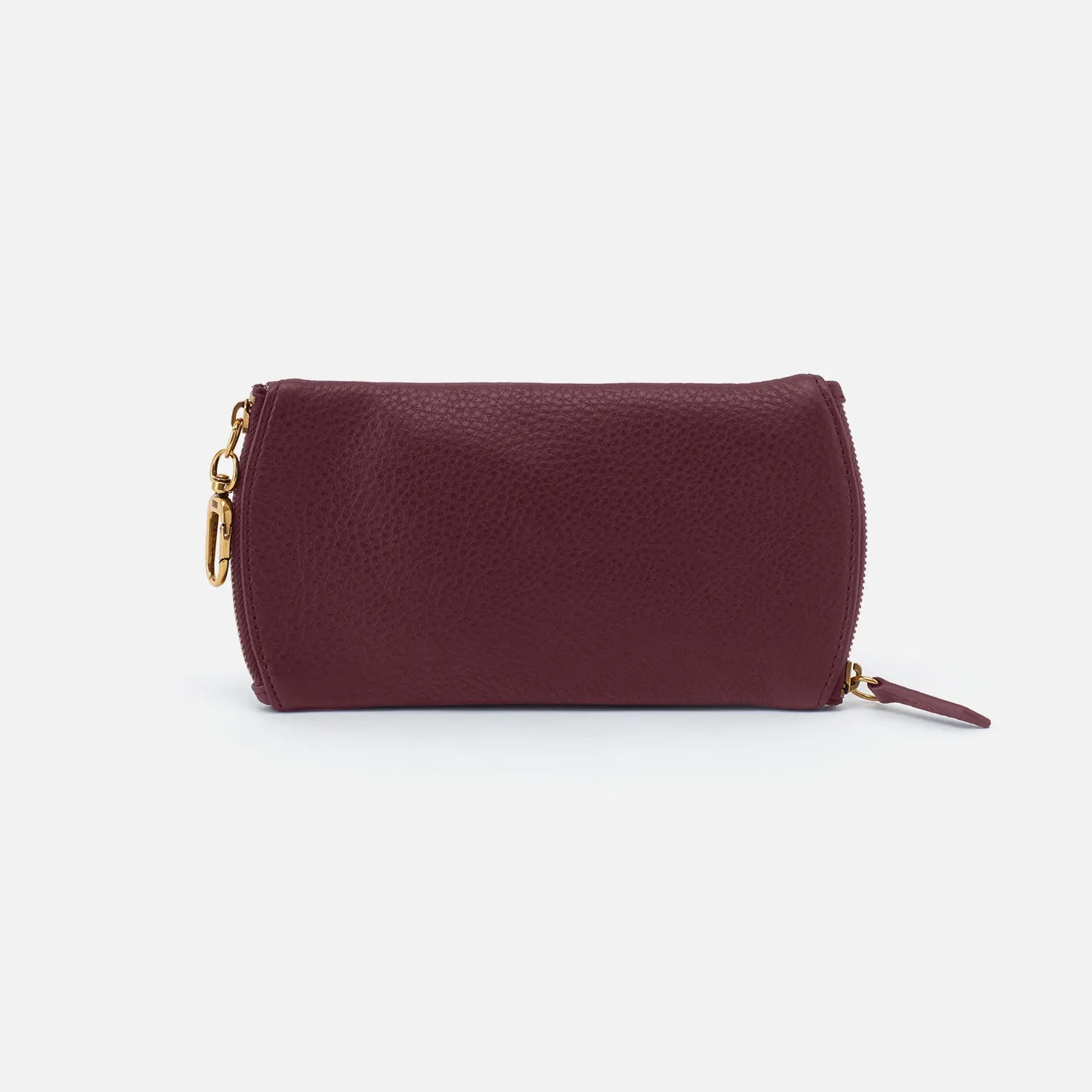 Spark Double Eyeglass Case in Pebbled Leather - Mulberry Glaze sold by HOBO product image thumbnail 3