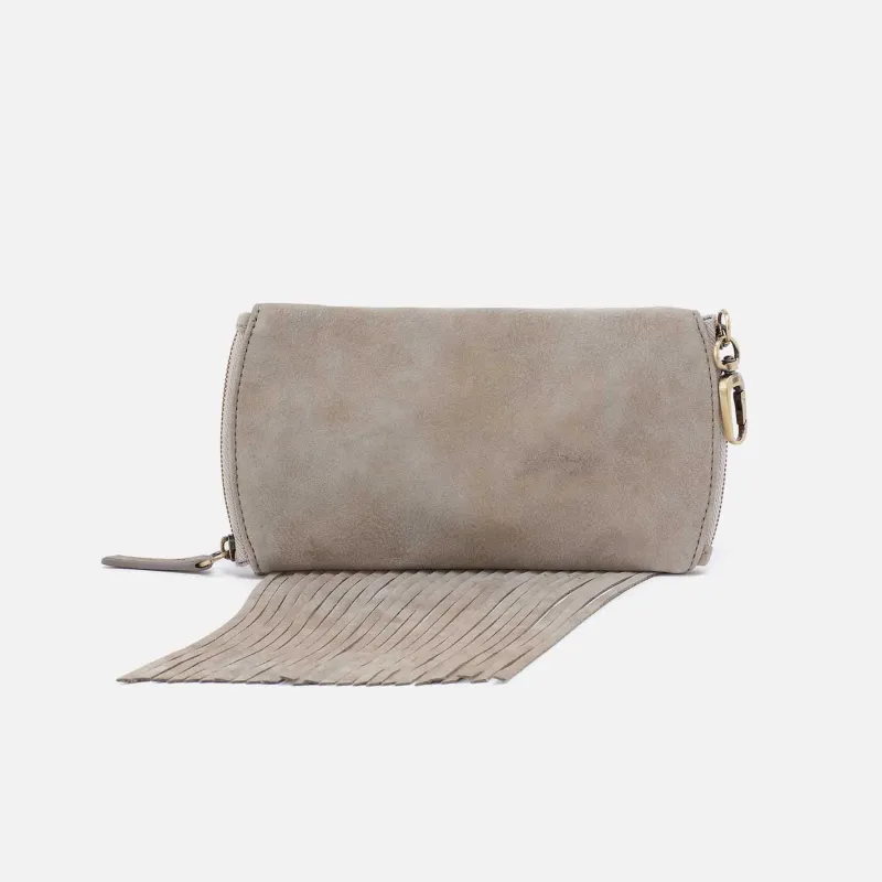 Spark Double Eyeglass Case in Nubuck Leather - Golden Granite sold by HOBO