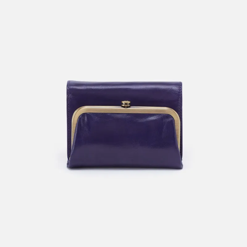 Robin Compact Wallet in Polished Leather - Winter Violet made by HOBO