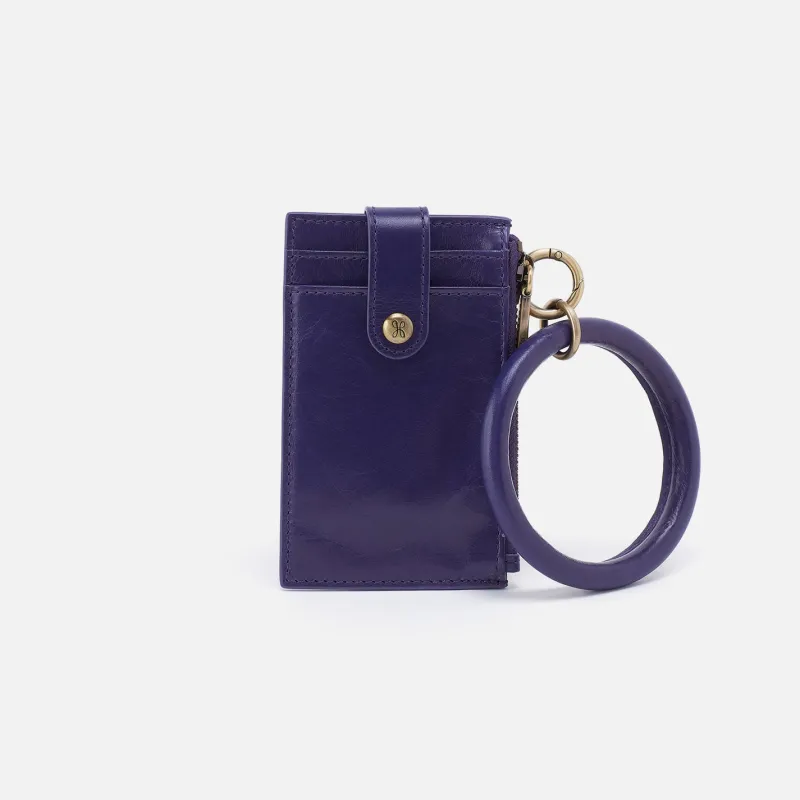 Ring Credit Card Wristlet in Polished Leather - Winter Violet sold by HOBO