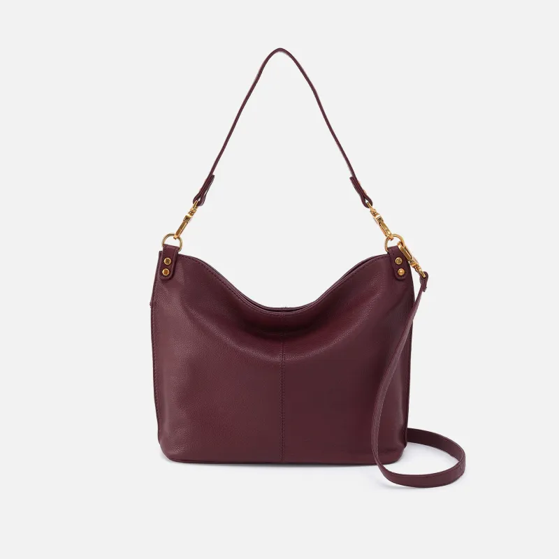 Pier Shoulder Bag in Pebbled Leather - Mulberry Glaze sold by HOBO