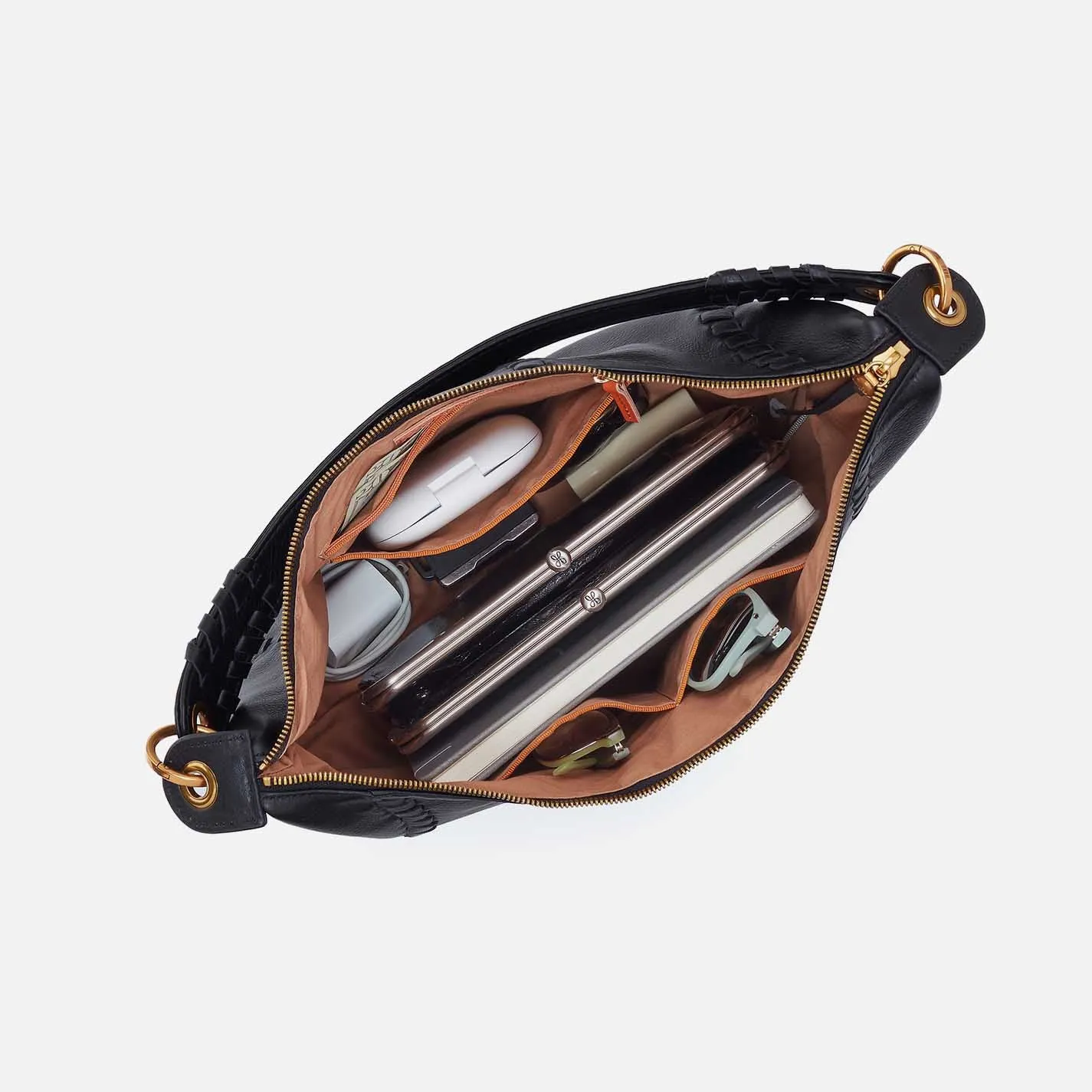 Opal Shoulder In Pebbled Leather - Black sold by HOBO product image thumbnail 4