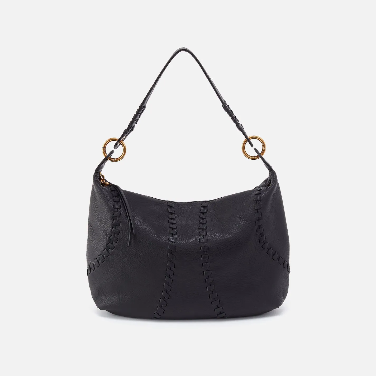 Opal Shoulder In Pebbled Leather - Black sold by HOBO