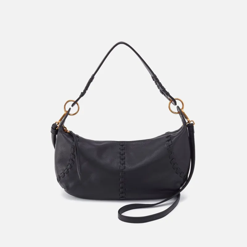 Opal Mini Shoulder In Pebbled Leather - Black made by HOBO
