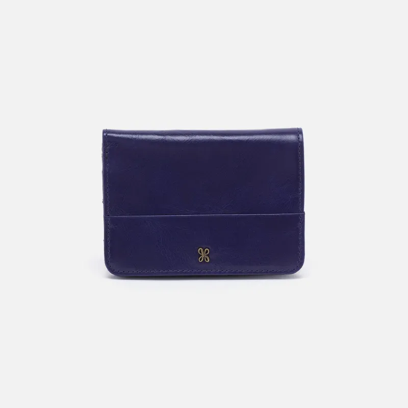 Jill Bifold Wallet in Polished Leather - Winter Violet sold by HOBO