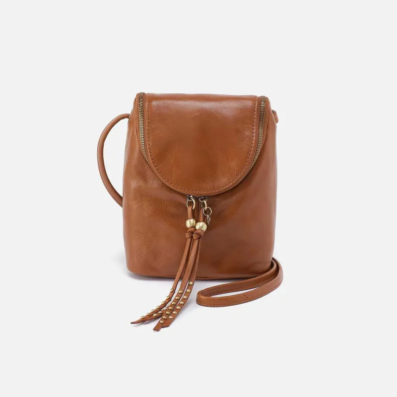 Fern Crossbody in Polished Leather - Truffle made by HOBO