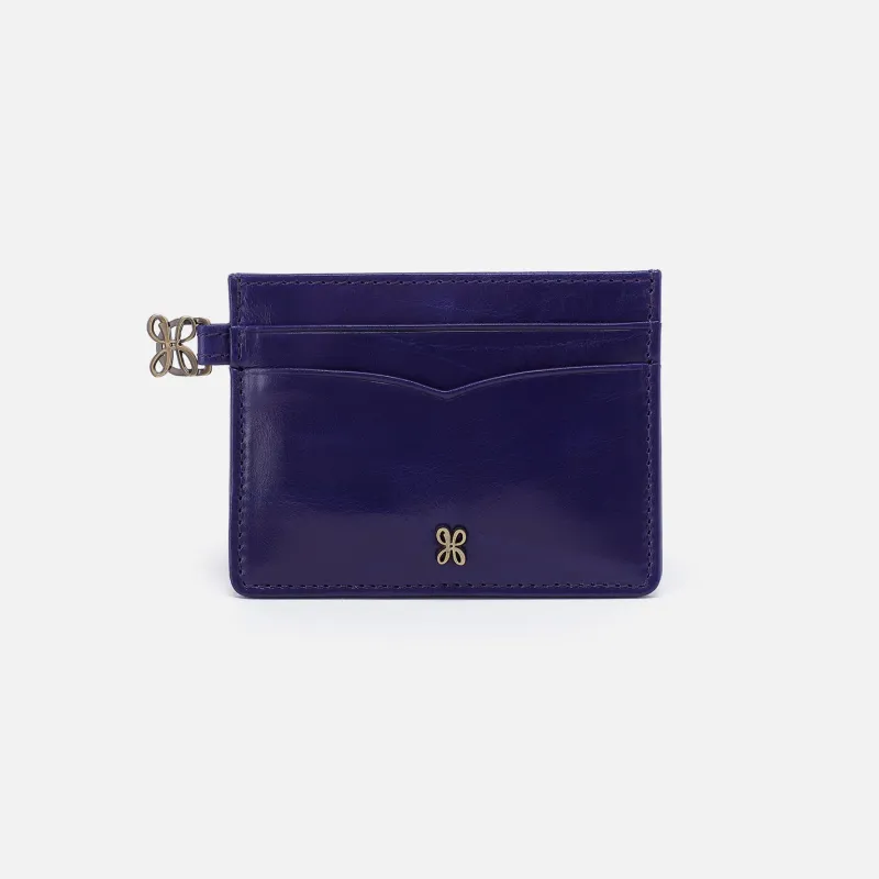 Charmed Card Case in Polished Leather - Winter Violet sold by HOBO