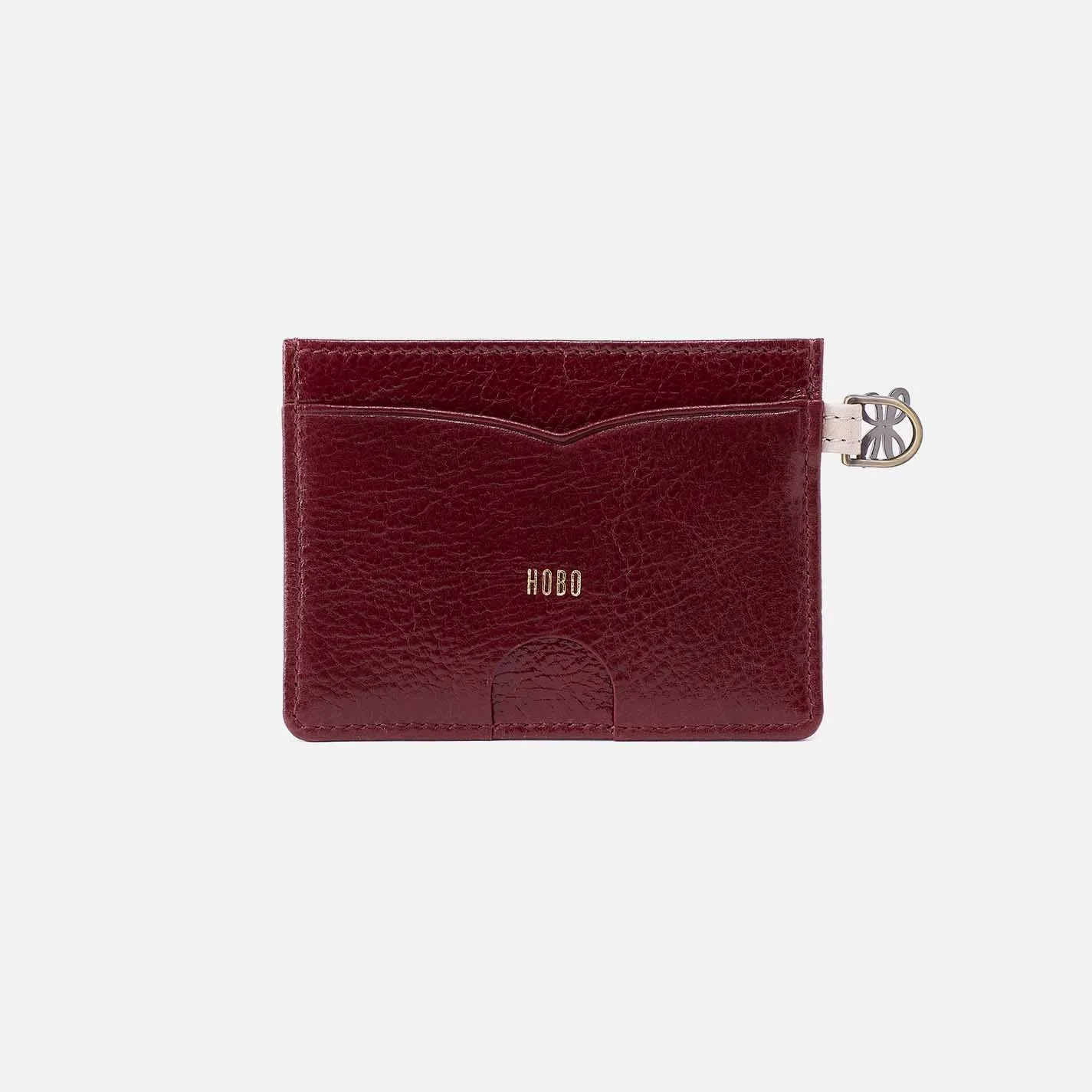 Charmed Card Case in Aniline Gloss Leather - Stone Gloss sold by HOBO product image thumbnail 2