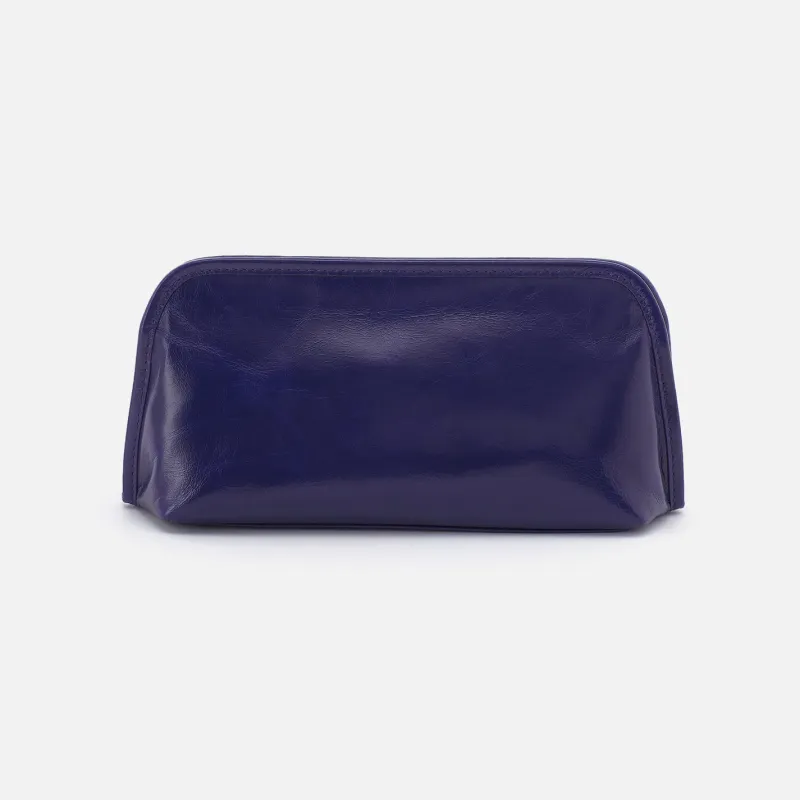 Beauty Brush Case in Polished Leather - Winter Violet sold by HOBO