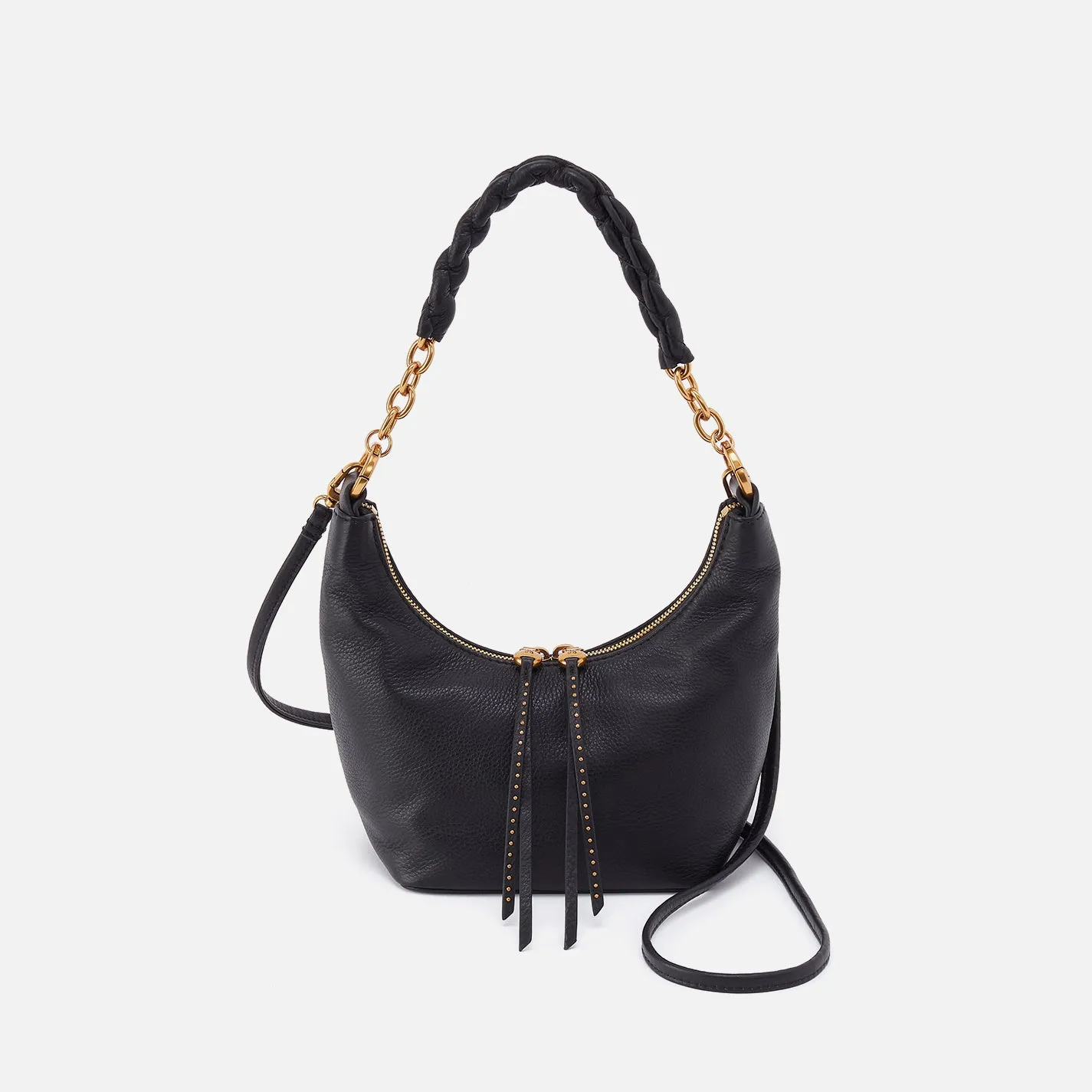 Astrid Small Crossbody in Pebbled Leather - Black sold by HOBO