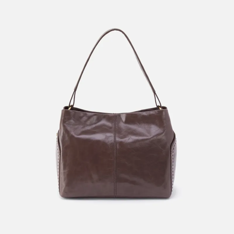 Seneca Shoulder Bag in Polished Leather - Hearthstone sold by HOBO
