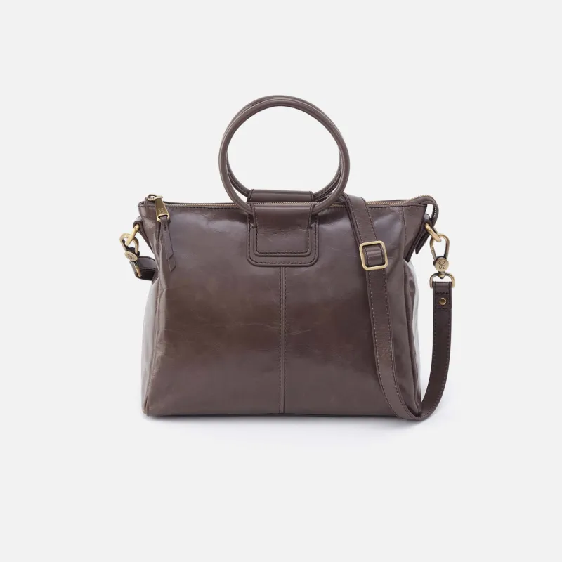 Sheila Medium Satchel in Polished Leather - Hearthstone sold by HOBO