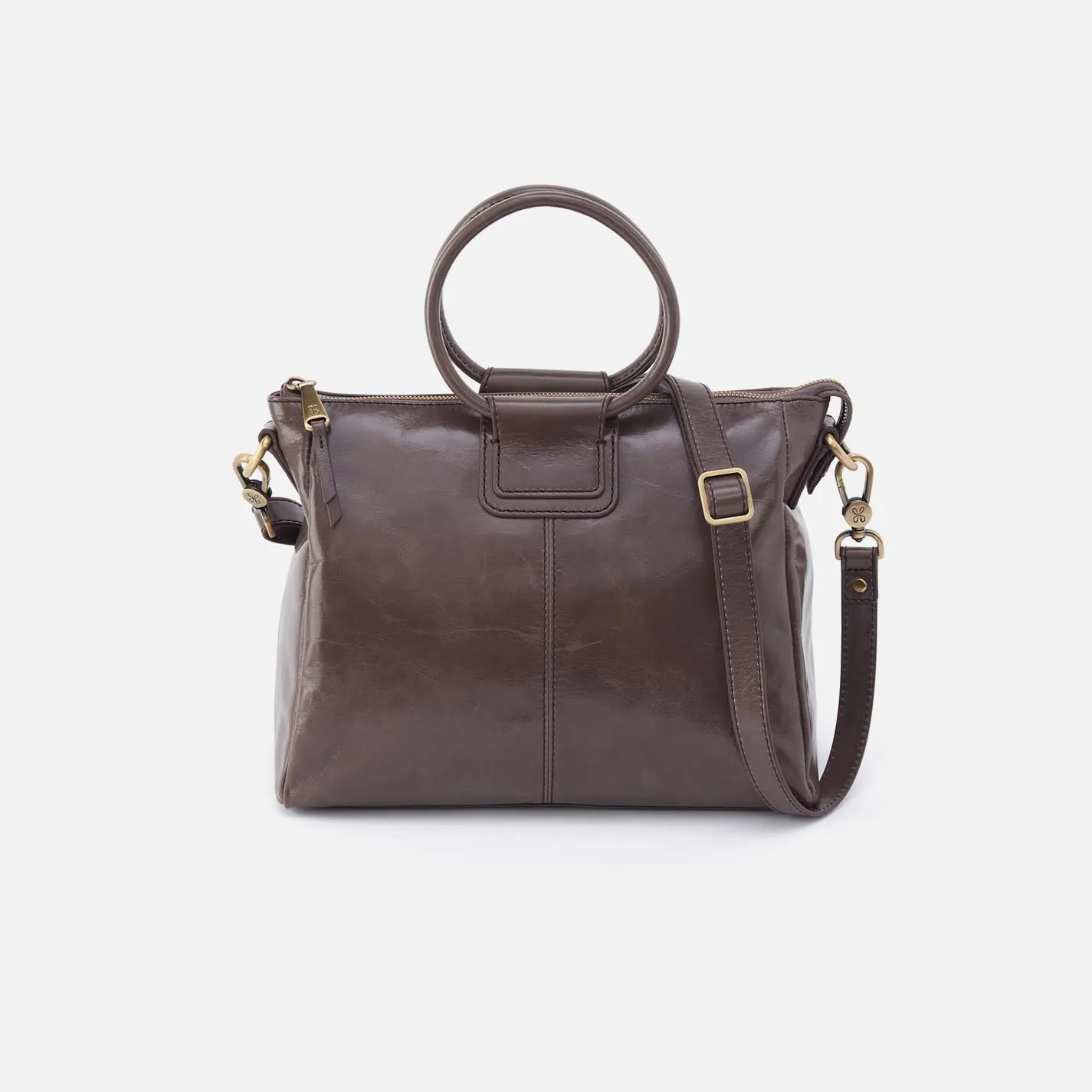 Sheila Medium Satchel in Polished Leather - Hearthstone sold by HOBO