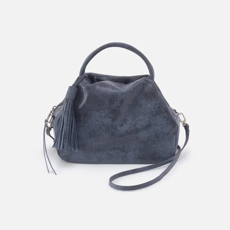 Darling Small Satchel in Buffed Leather - Indigo Sky sold by HOBO