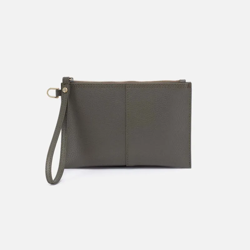 Vida Small Pouch in Micro Pebbled Leather - Desert Palm sold by HOBO