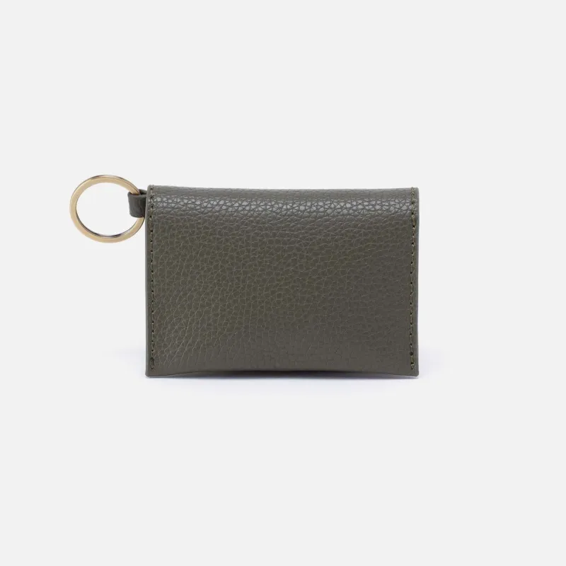 Vida Card Case in Micro Pebbled Leather - Desert Palm sold by HOBO