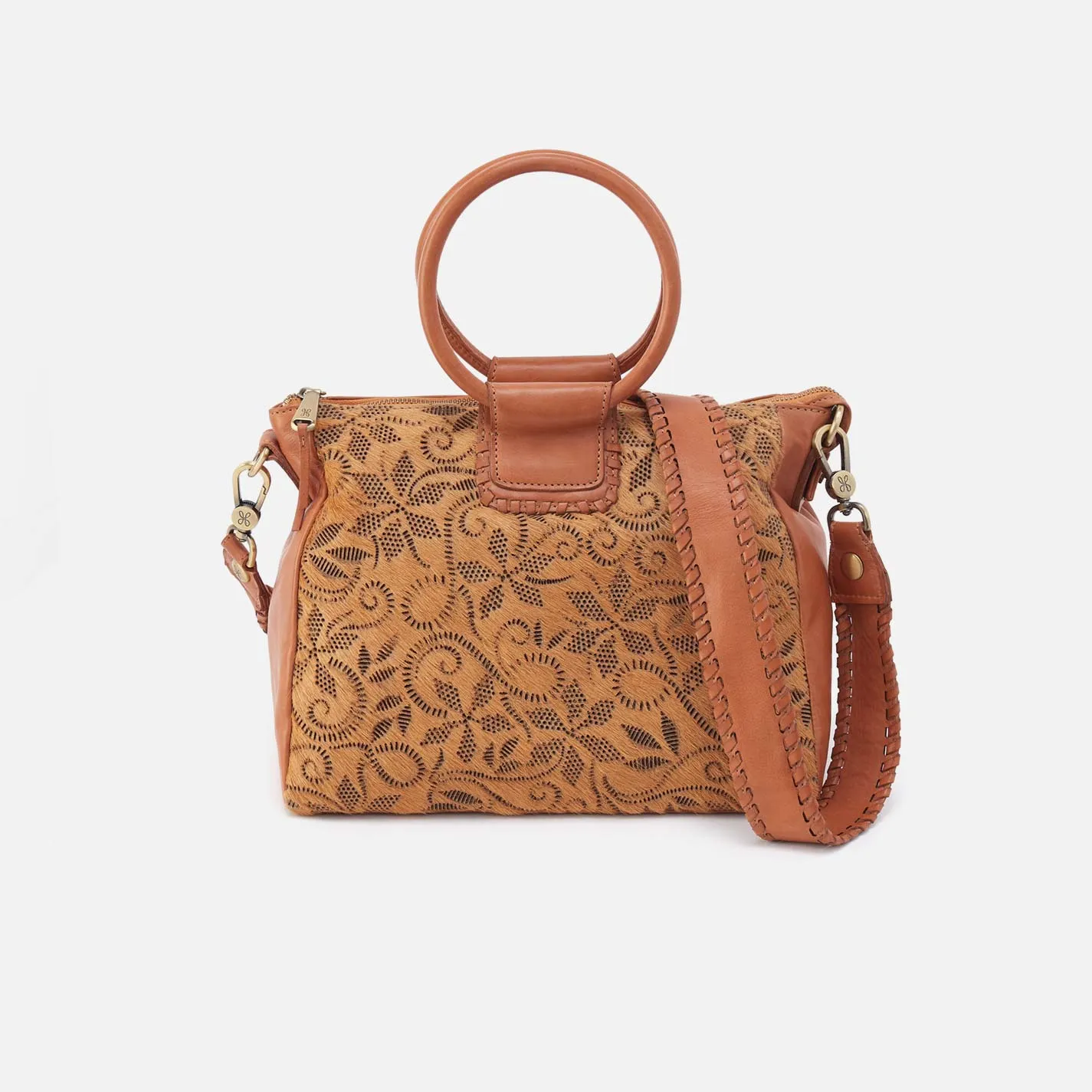Sheila Medium Satchel in Hair-On Leather - Harvest Wheat Hair-On sold by HOBO