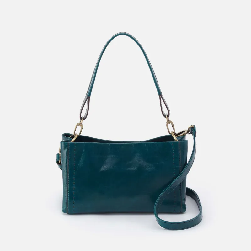 Seneca Shoulder Crossbody in Polished Leather - Wild Bluegrass sold by HOBO