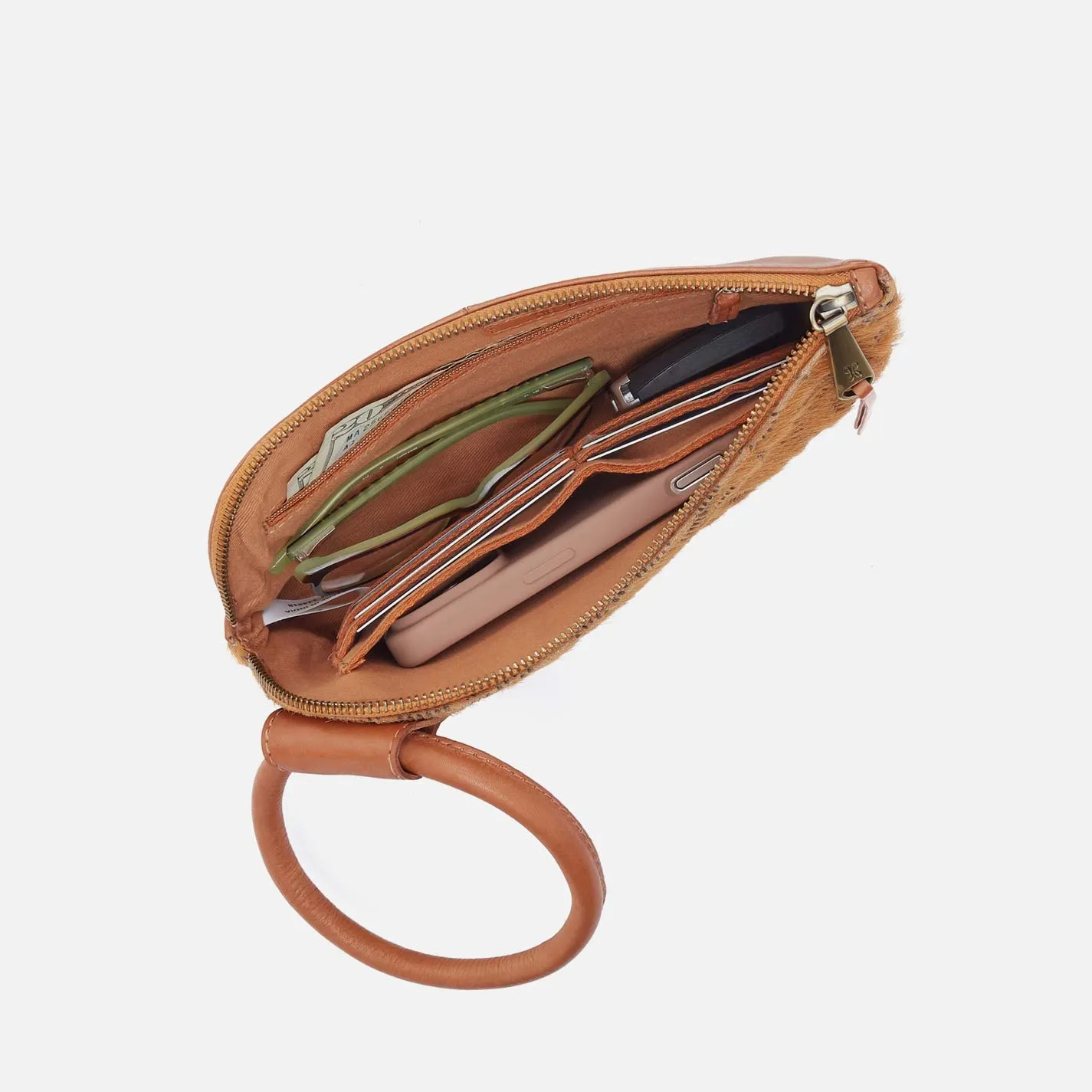 Sable Wristlet in Hair-On Leather - Harvest Wheat Hair-On sold by HOBO product image thumbnail 4