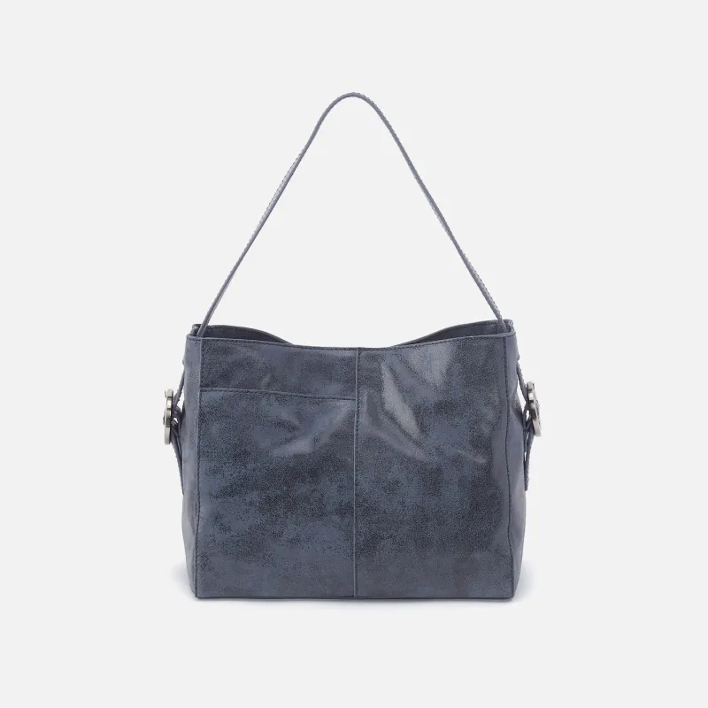 Render Shoulder Bag in Buffed Leather - Indigo Sky sold by HOBO