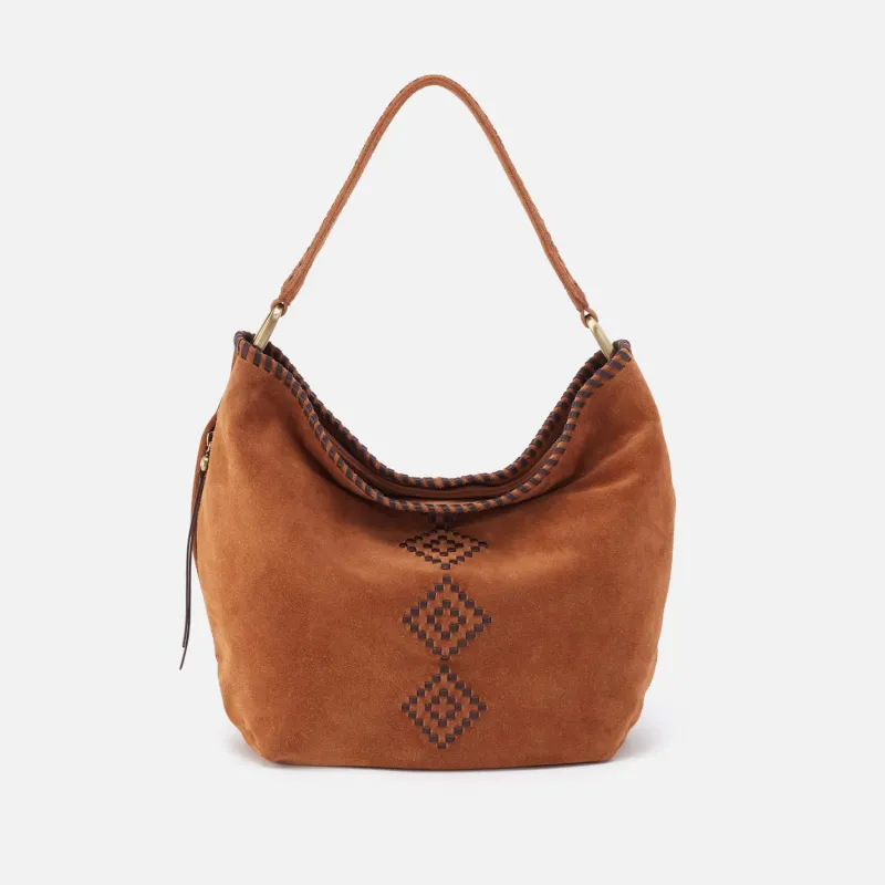 Harley Hobo in Suede Leather - Oak Barrel sold by HOBO