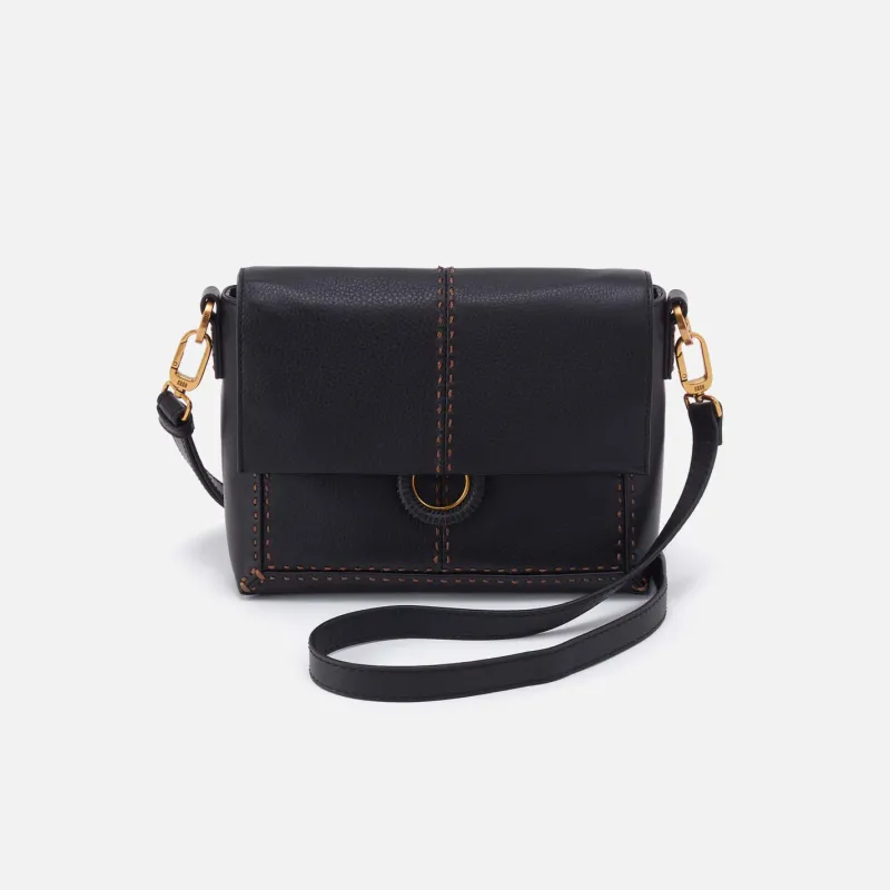 Austin Flap Crossbody in Pebbled Leather - Black sold by HOBO